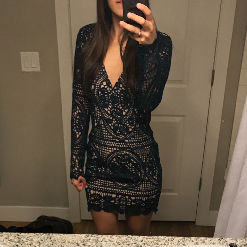 DO + BE Hunter Green Vici Collection Dress